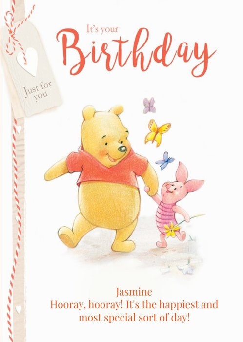 Winnie the Pooh Birthday card - Disney