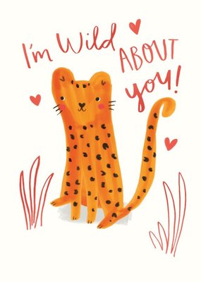 Cute Tiger I'm Wild About You Valentine's Day Card