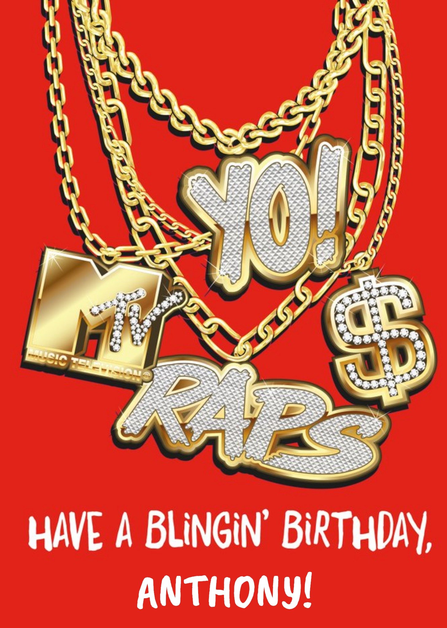 Moonpig Yo Mtv Raps Birthday Card, Large