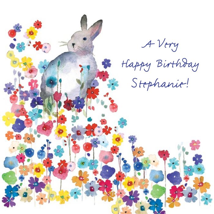 Rabbit Illustration Greeting Card