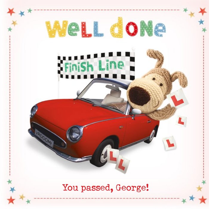 Boofle Well Done Driving Test Personalised Card