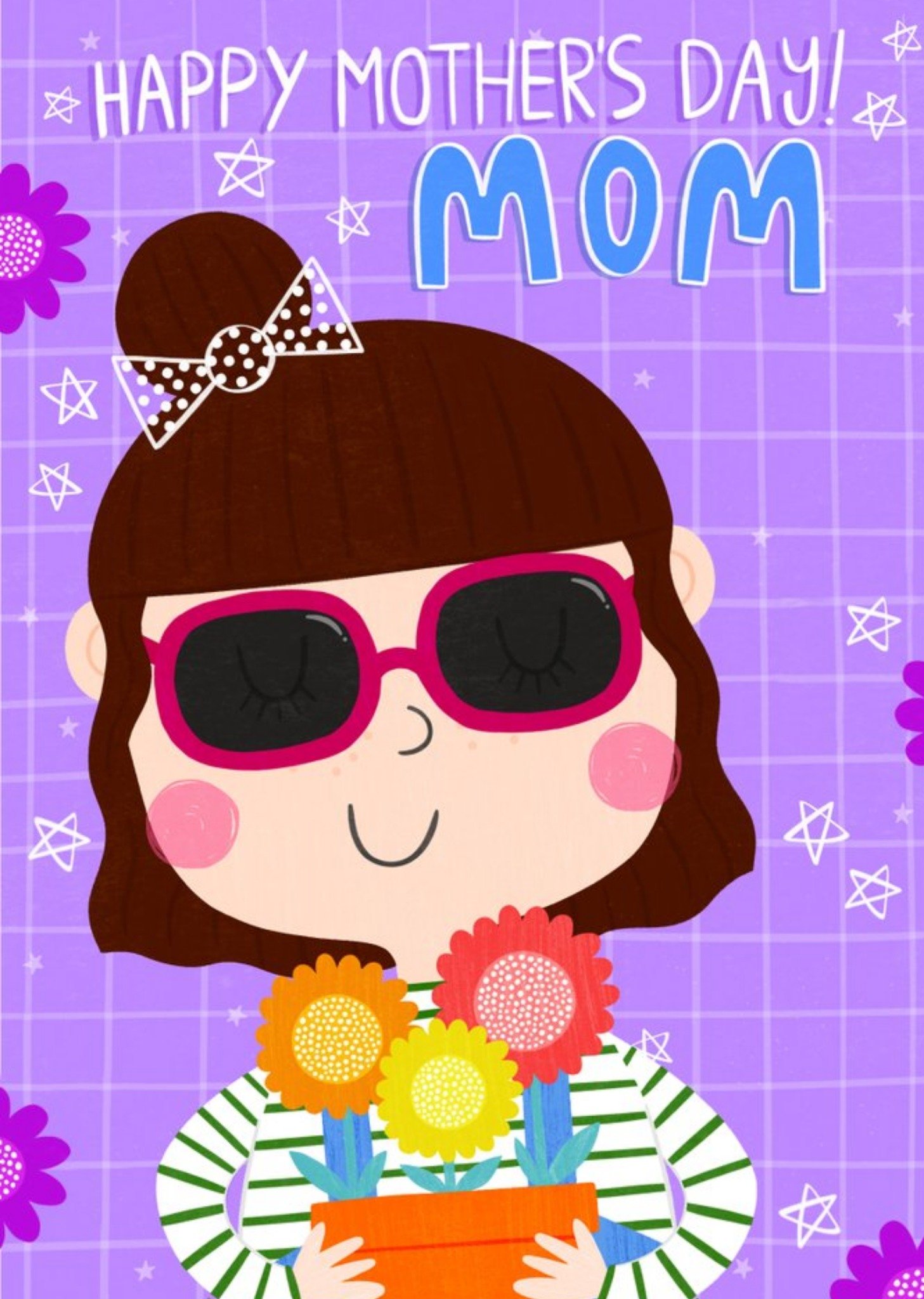 Moonpig Damien Barlow Mom Illustration Mother's Day Card Ecard