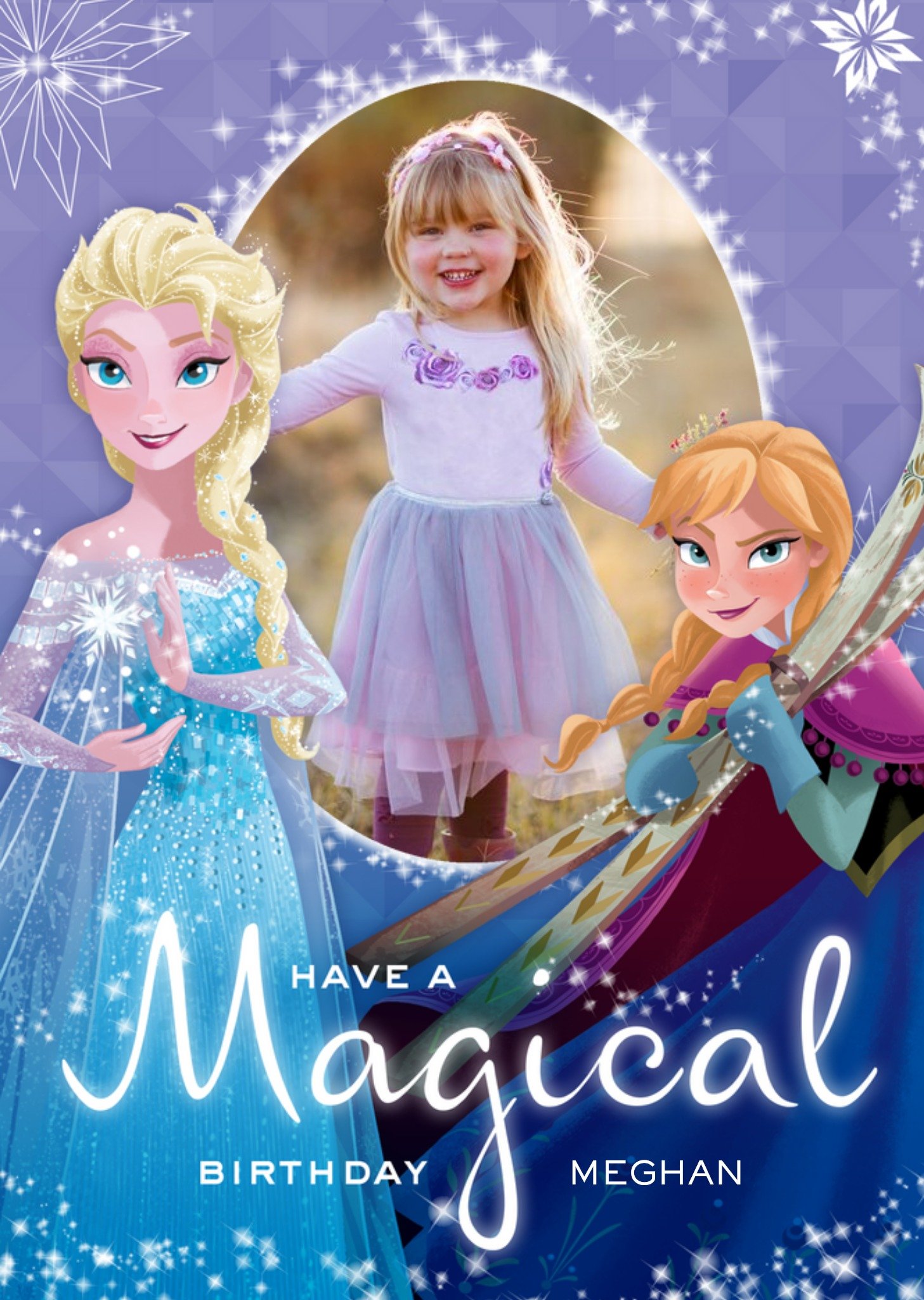 Frozen Have A Magical Birthday Photo Upload Card Ecard