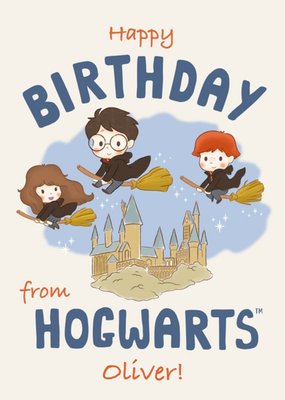 Illustrated Harry Potter Happy Birthday From Hogwarts Card