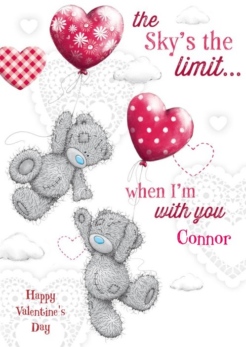 Tatty Teddy The Sky's The Limit Personalised Happy Valentine's Day Card