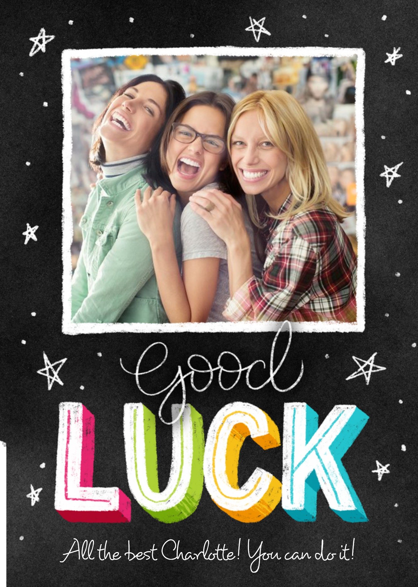 Good Luck Photo Upload Card Ecard