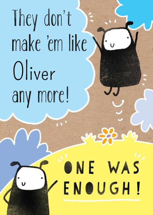 Deeply Sheeply One Was Enough Birthday Card