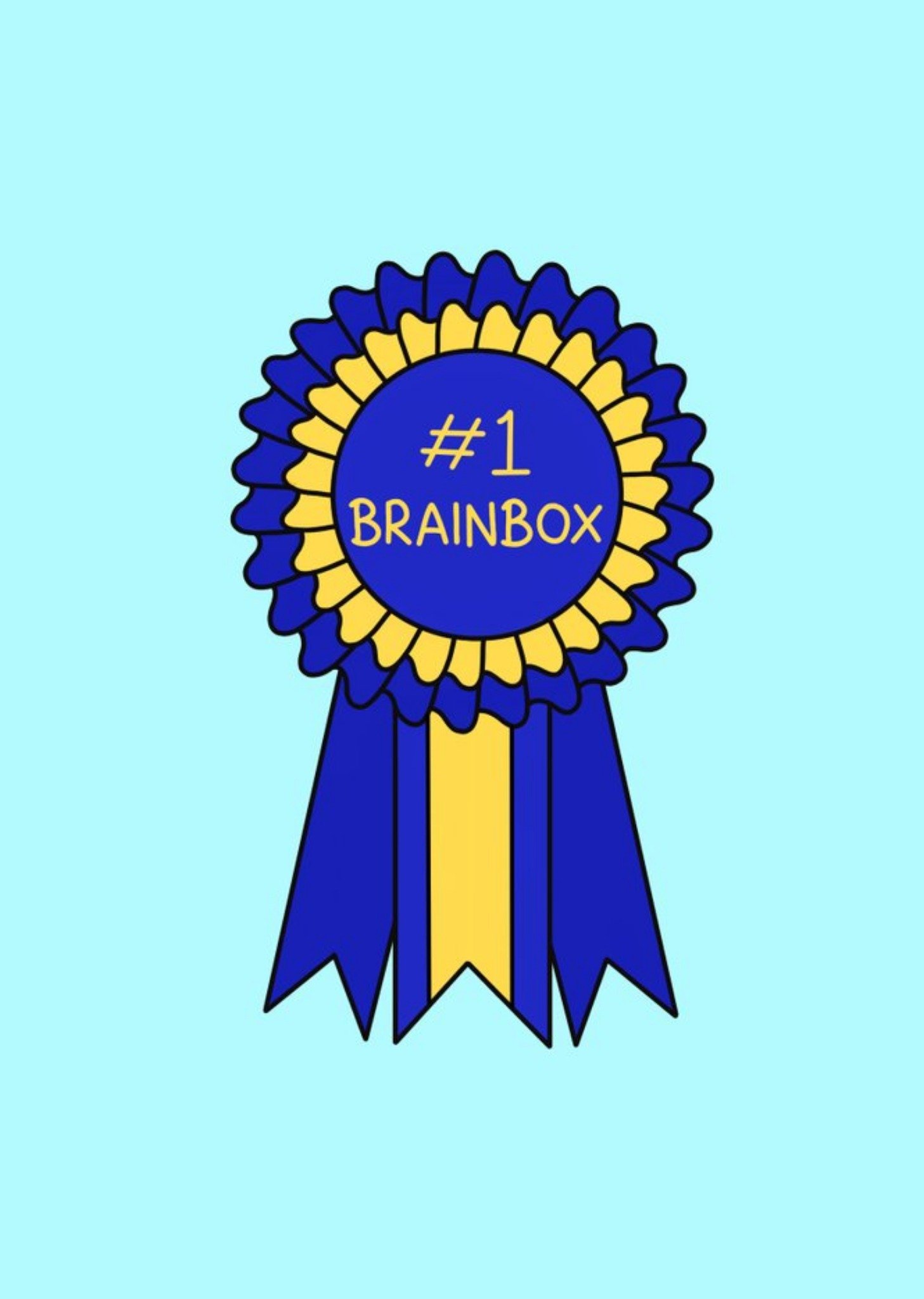 Susan Mcging No.1 Brainbox Rosette Congratulations Card Ecard