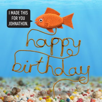I Made This For You Funny Personalised Happy Birthday Card