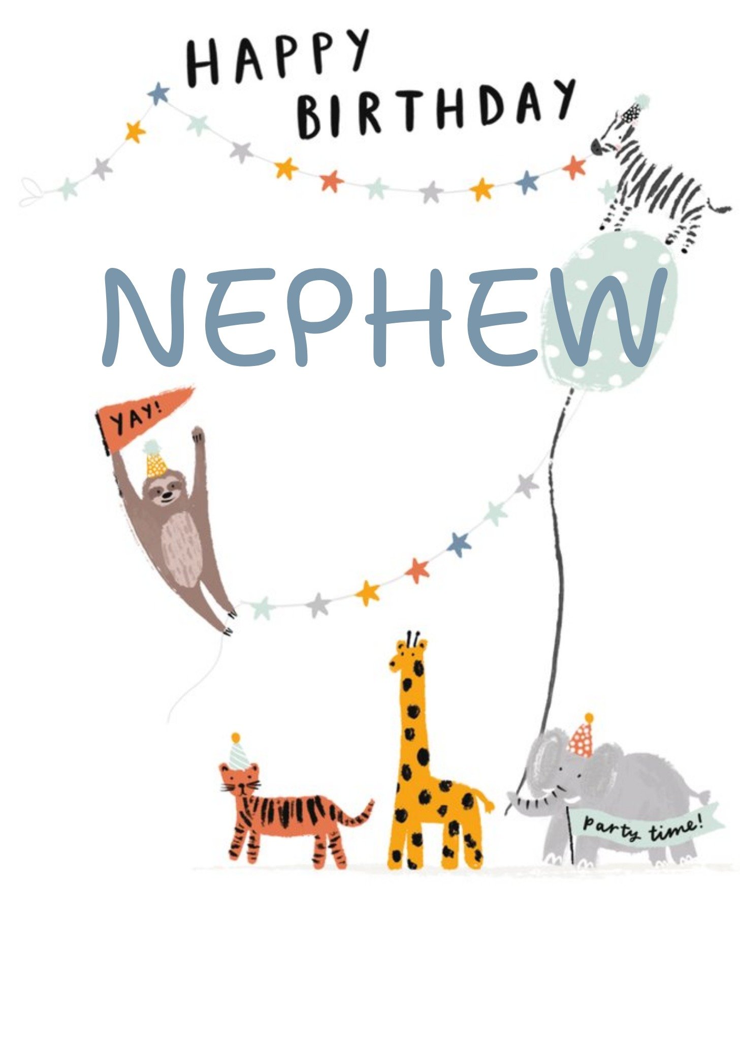 Moonpig Fun Zoo Animal Illustrated Nephew Birthday Card From Paperlink Ecard