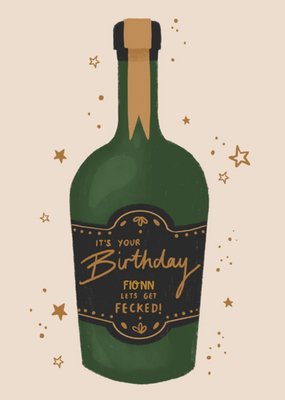Millicent Venton Drinks Bottle Birthday Card
