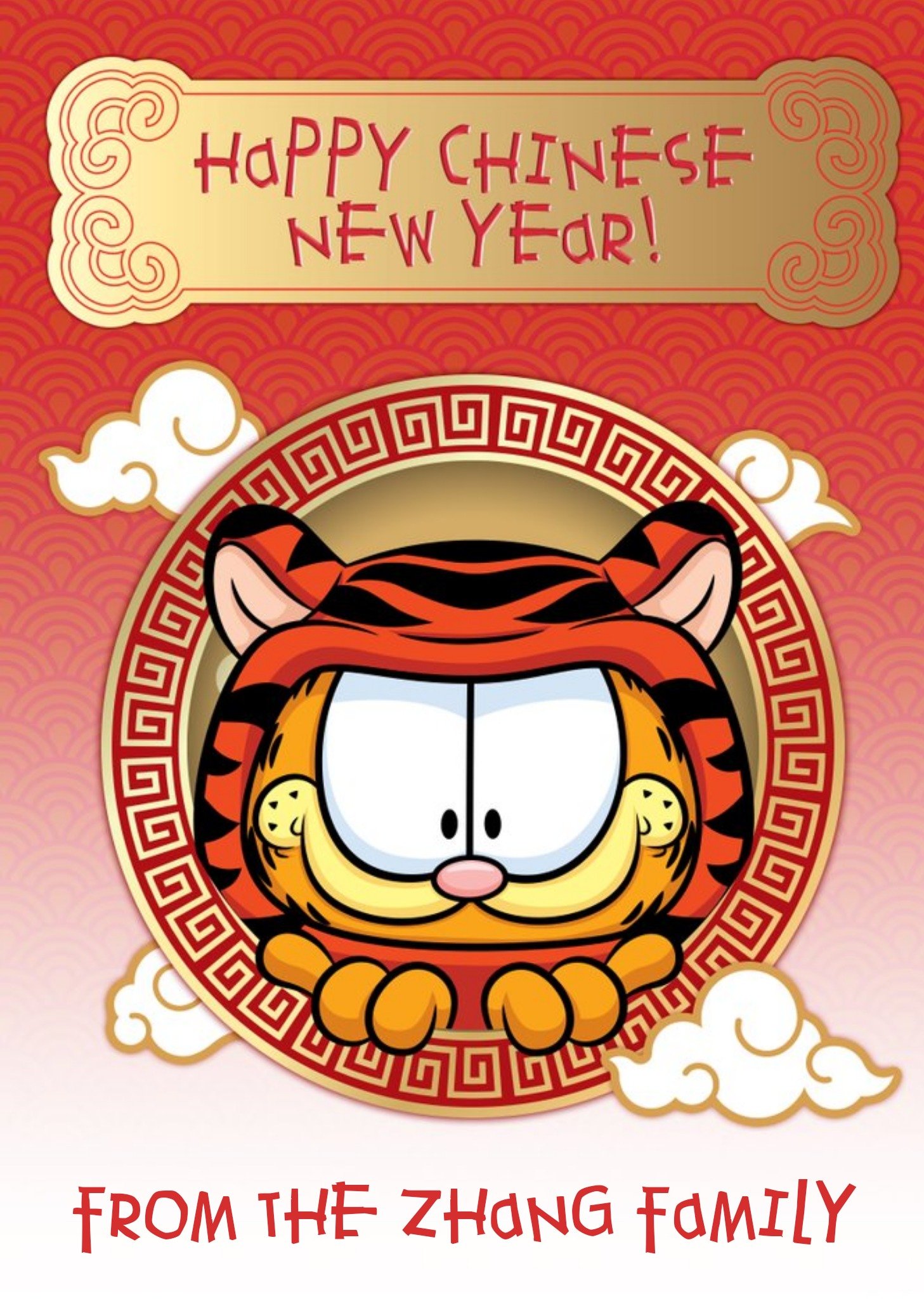 Nickelodeon Garfield Year Of The Tiger Chinese New Year Card