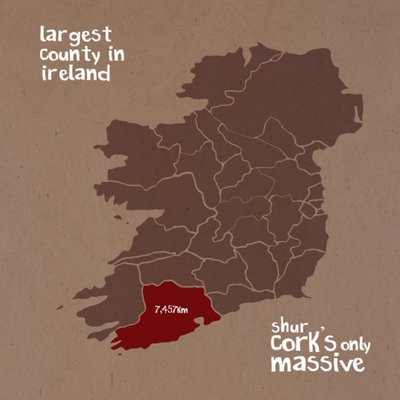 Illustrated Ireland Cork Like Just To Say Card