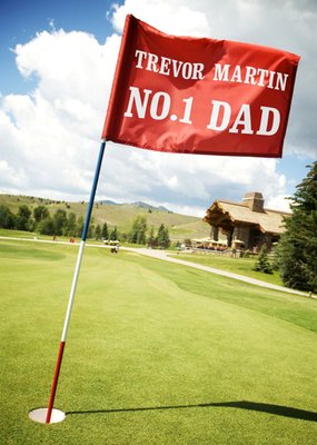 On The Golf Range Number One Dad Personalised Card