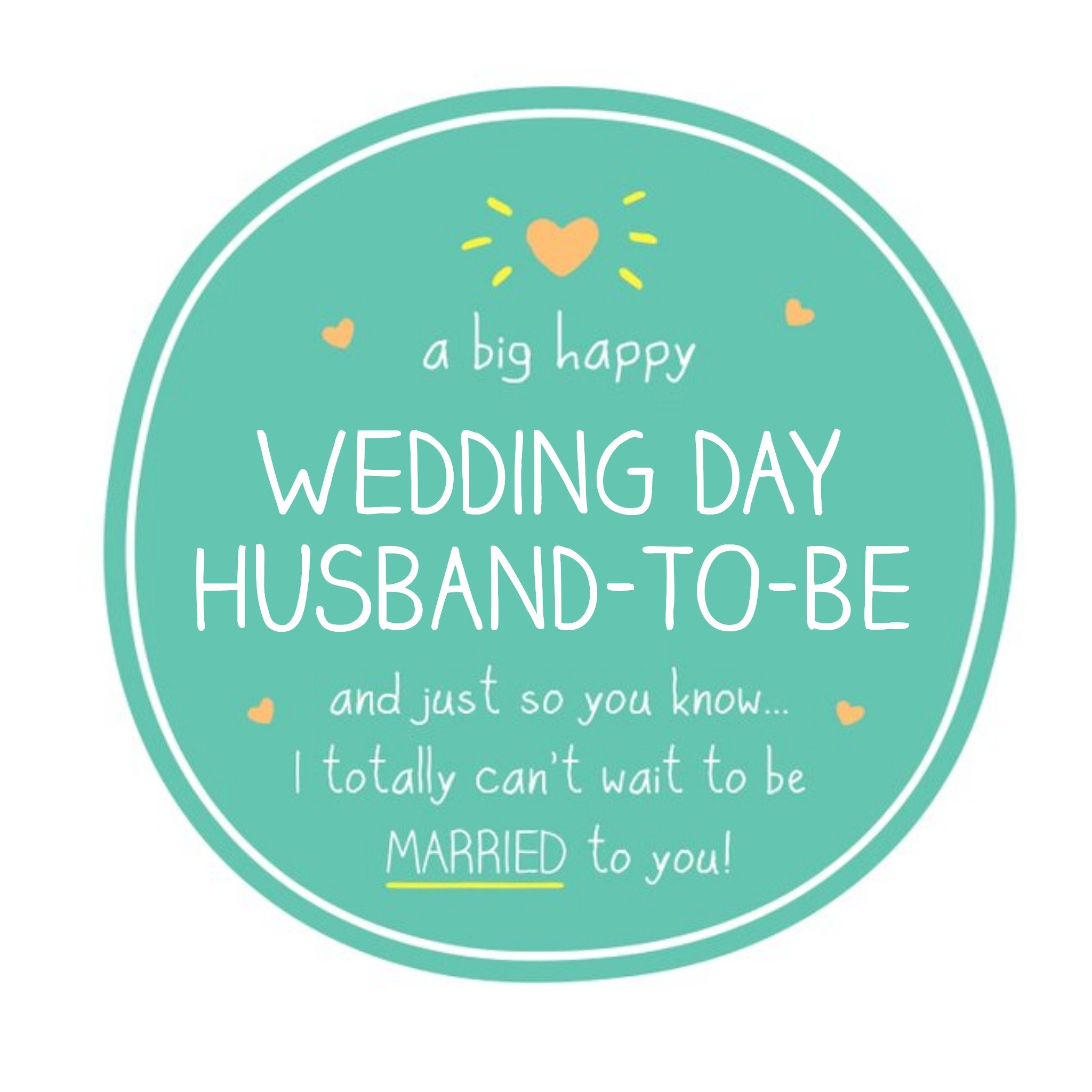 Happy Jackson Husband To Be I Can't Wait To Be Married To You Wedding Card, Square