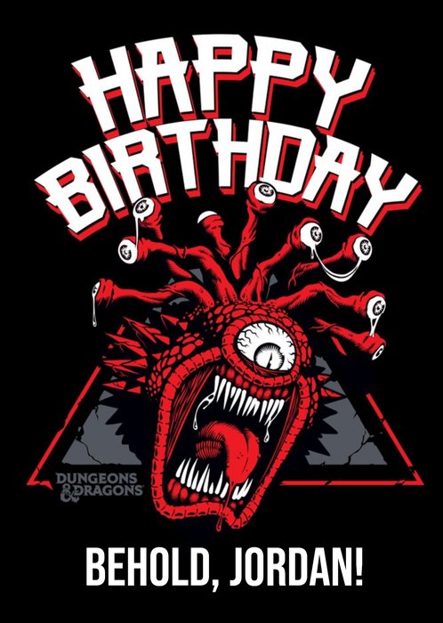 Dungeons And Dragons Birthday Card