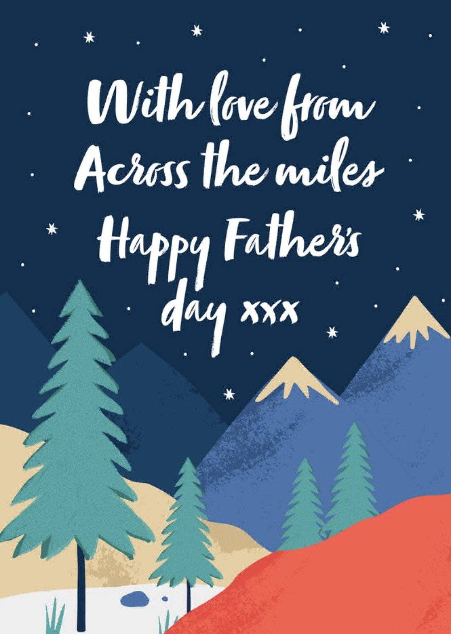 Moonpig Landscape With Love From Across The Miles Happy Father's Day Card Ecard