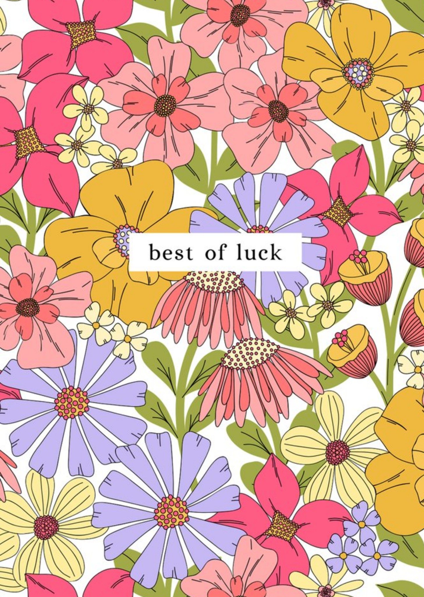 Illustration Of Colourful Flowers Best Of Luck Card Ecard