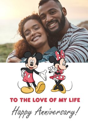 Disney Mickey Mouse Mini Mouse Happy Birthday Photo Upload Card