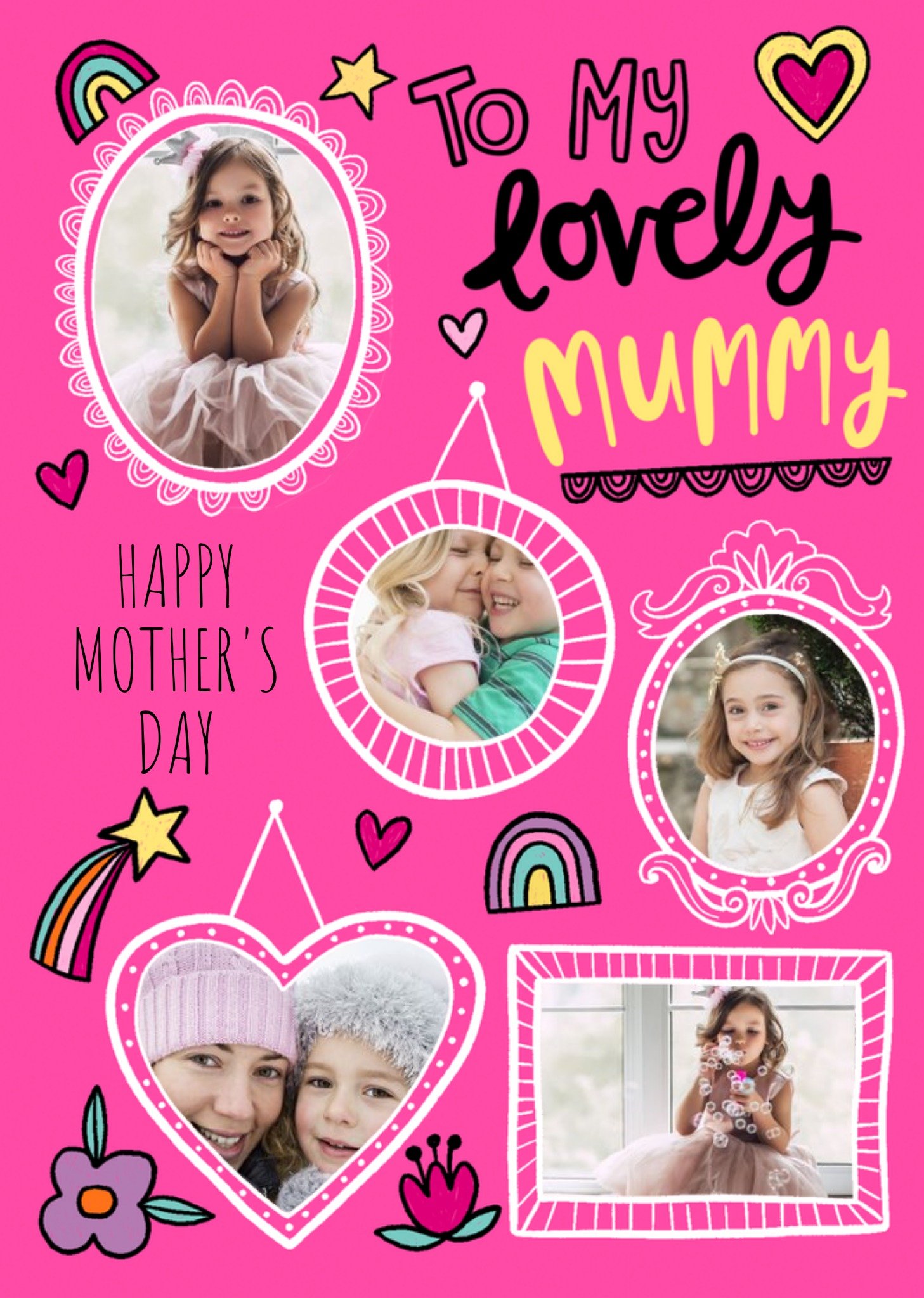 Moonpig To My Lovely Mummy Photo Upload Pink Card Ecard