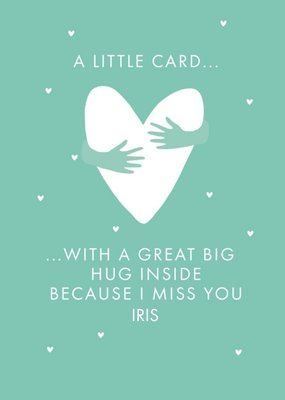 Clintons Illustrated Great Big Hug Customisable Missing You Card