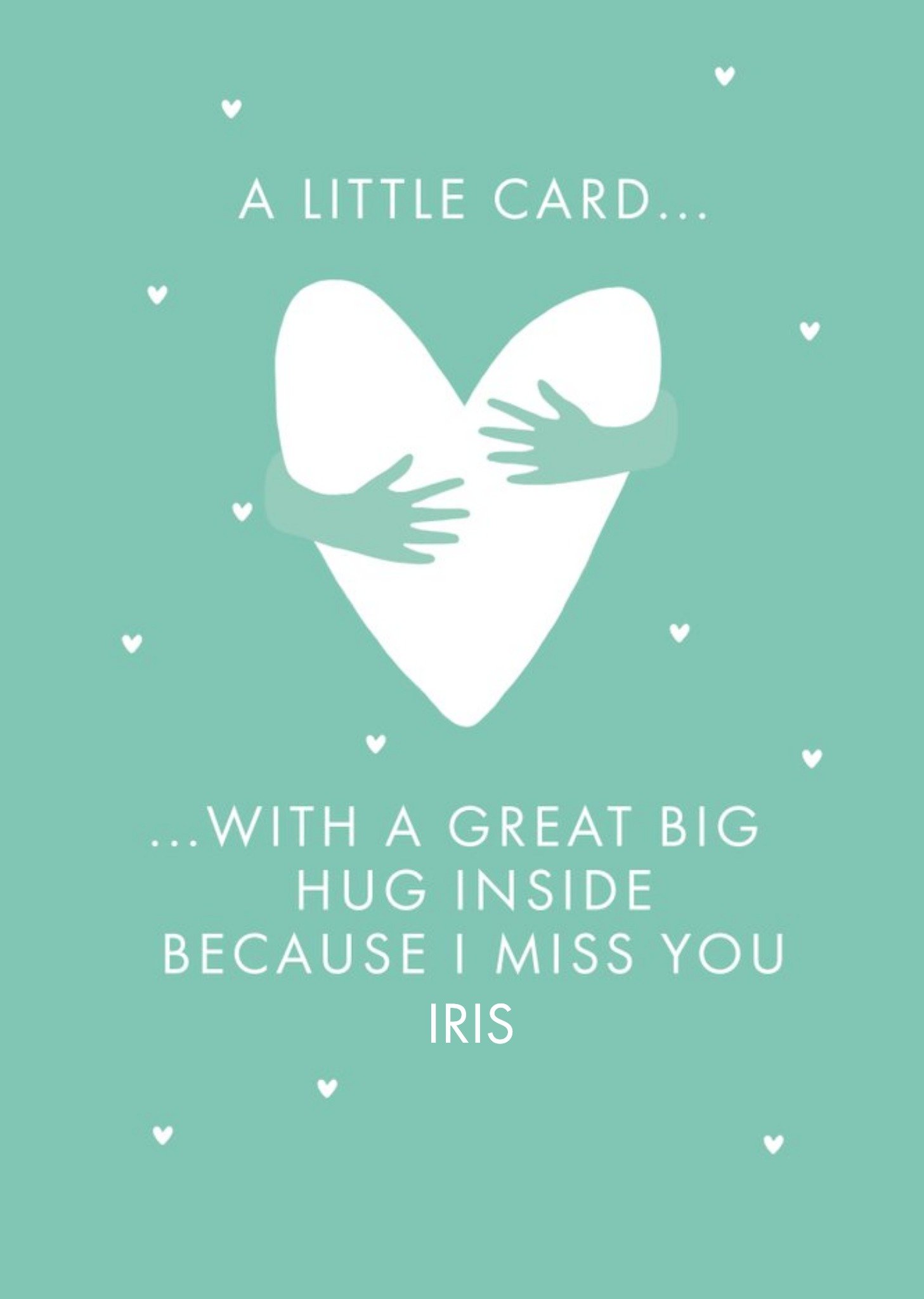 Clintons Illustrated Great Big Hug Customisable Missing You Card