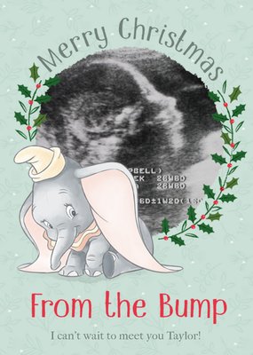 Disney Dumbo from the bump photo upload Christmas card