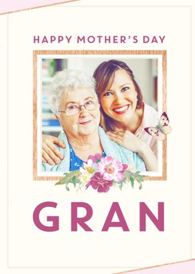Flowers And Butterflies Happy Mother's Day Gran Card