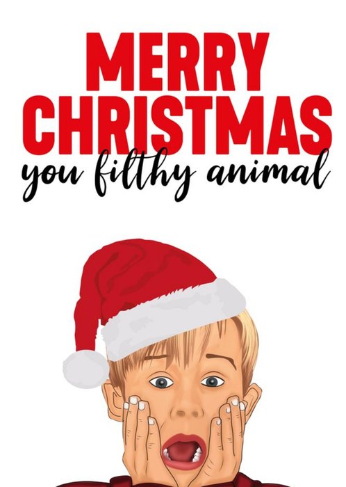 Merry Christmas You Filthy Animal Card
