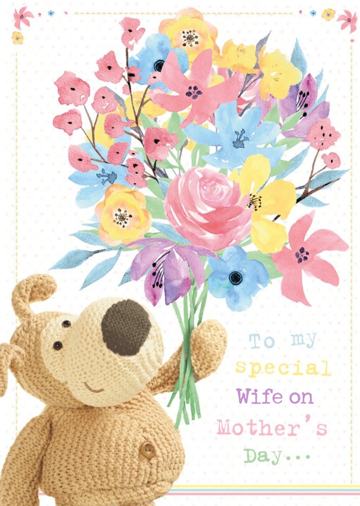 Mother's Day Card - Wife - Boofle - Flowers