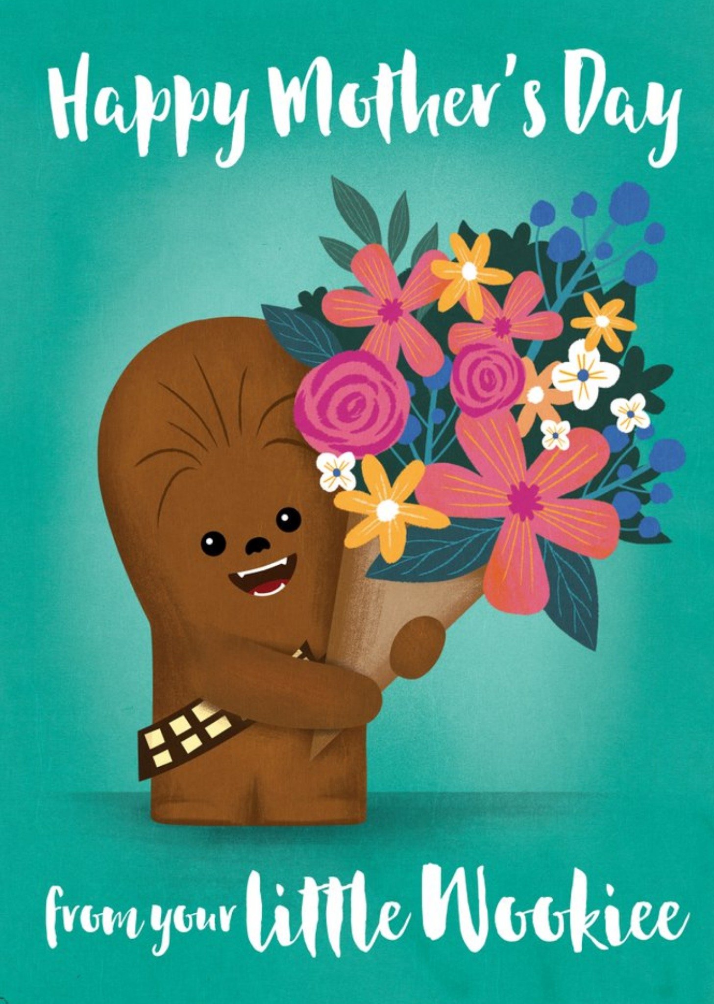 Disney Star Wars Happy Mother's Day From Your Little Wookie Card, Large