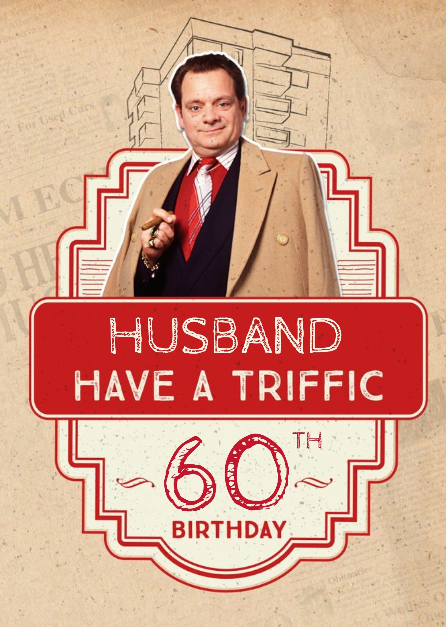 Bbc Only Fools And Horses Husband 60th Birthday Card, Large
