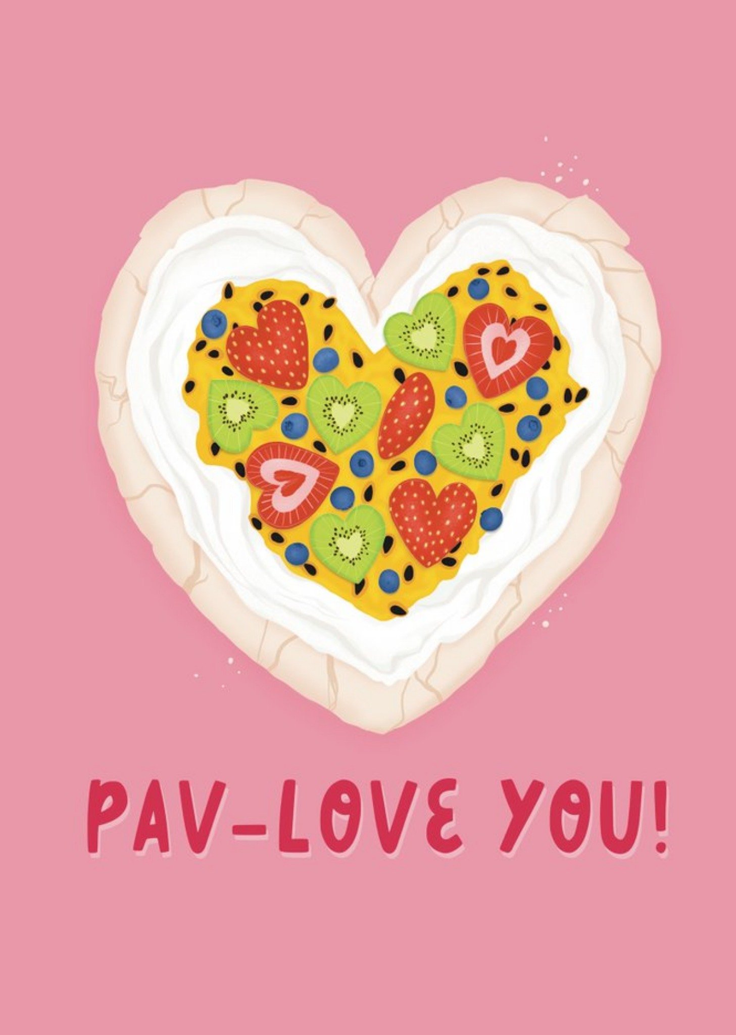 Love Hearts London Studio Lol Illustration Hearts Australian Valentine's Card, Large