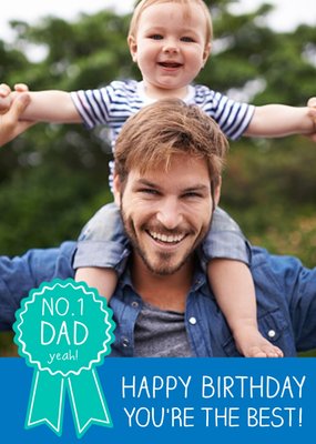 No1 Dad Yeah Personalised Photo Upload Father's Day Card