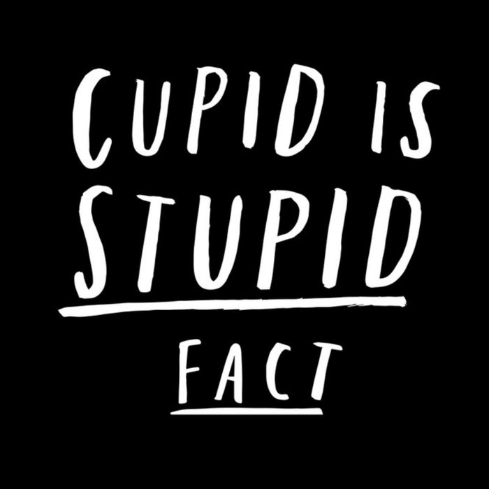Cupid Is Stupid Fact Square Card