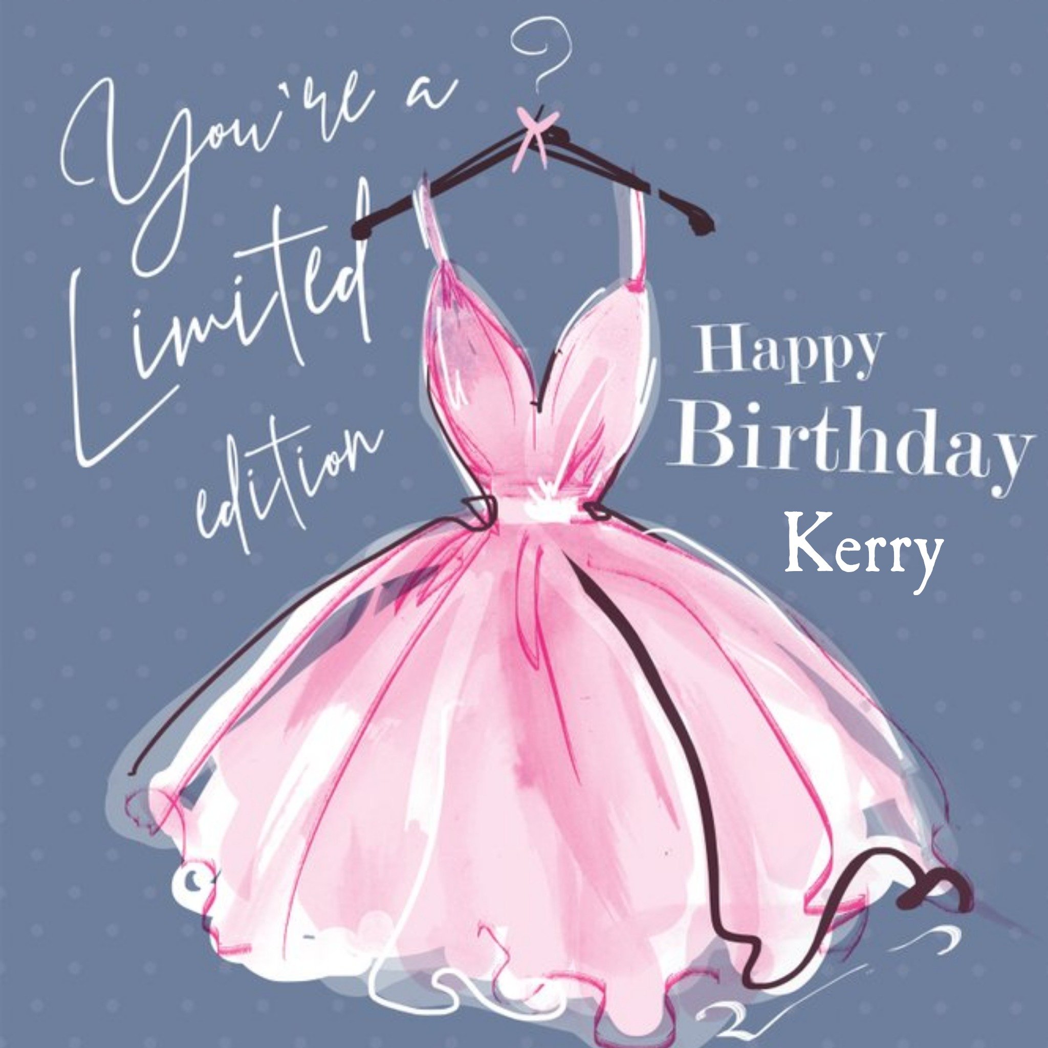 Fashion Illustration Limited Edtion Personalisedbirthday Card, Square