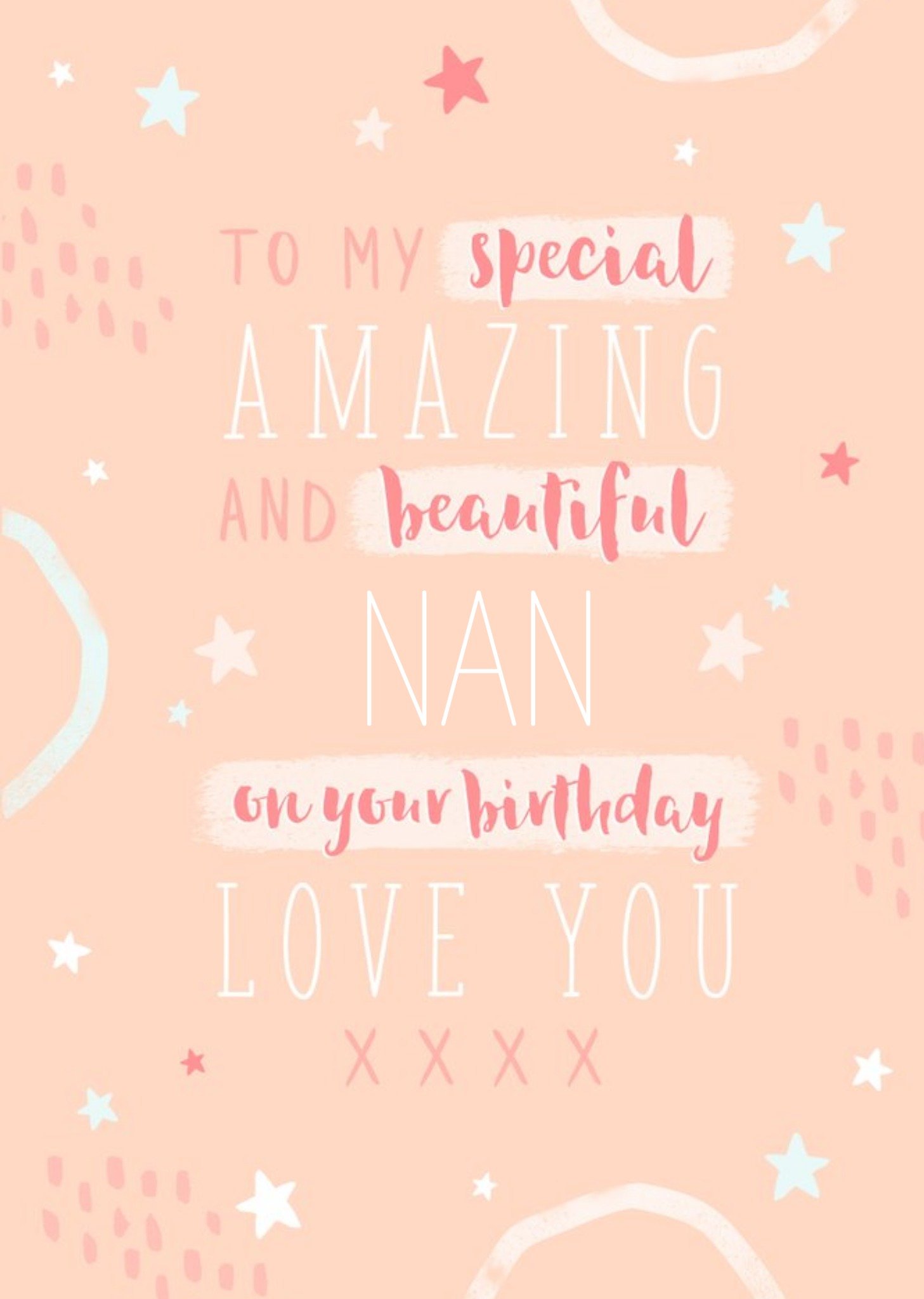 Moonpig Special Amazing And Beautiful Nan Birthday Card Ecard