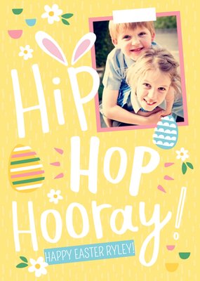 Photo Upload Hip Hop Hooray Happy Easter Card