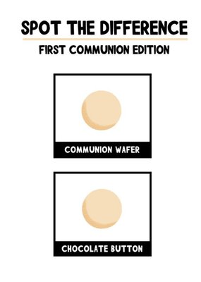 Illustrated Spot The Difference Communion Card