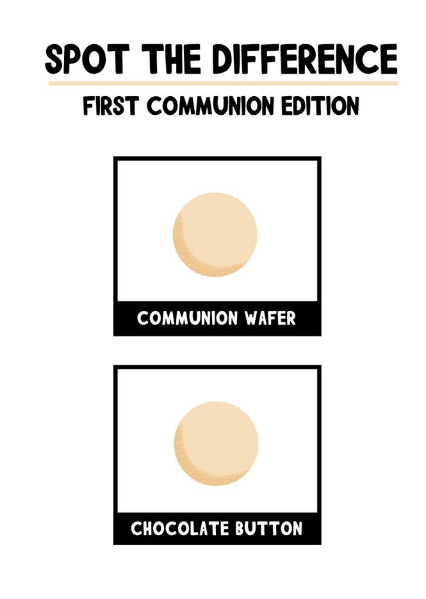 Illustrated Spot The Difference Communion Card Ecard