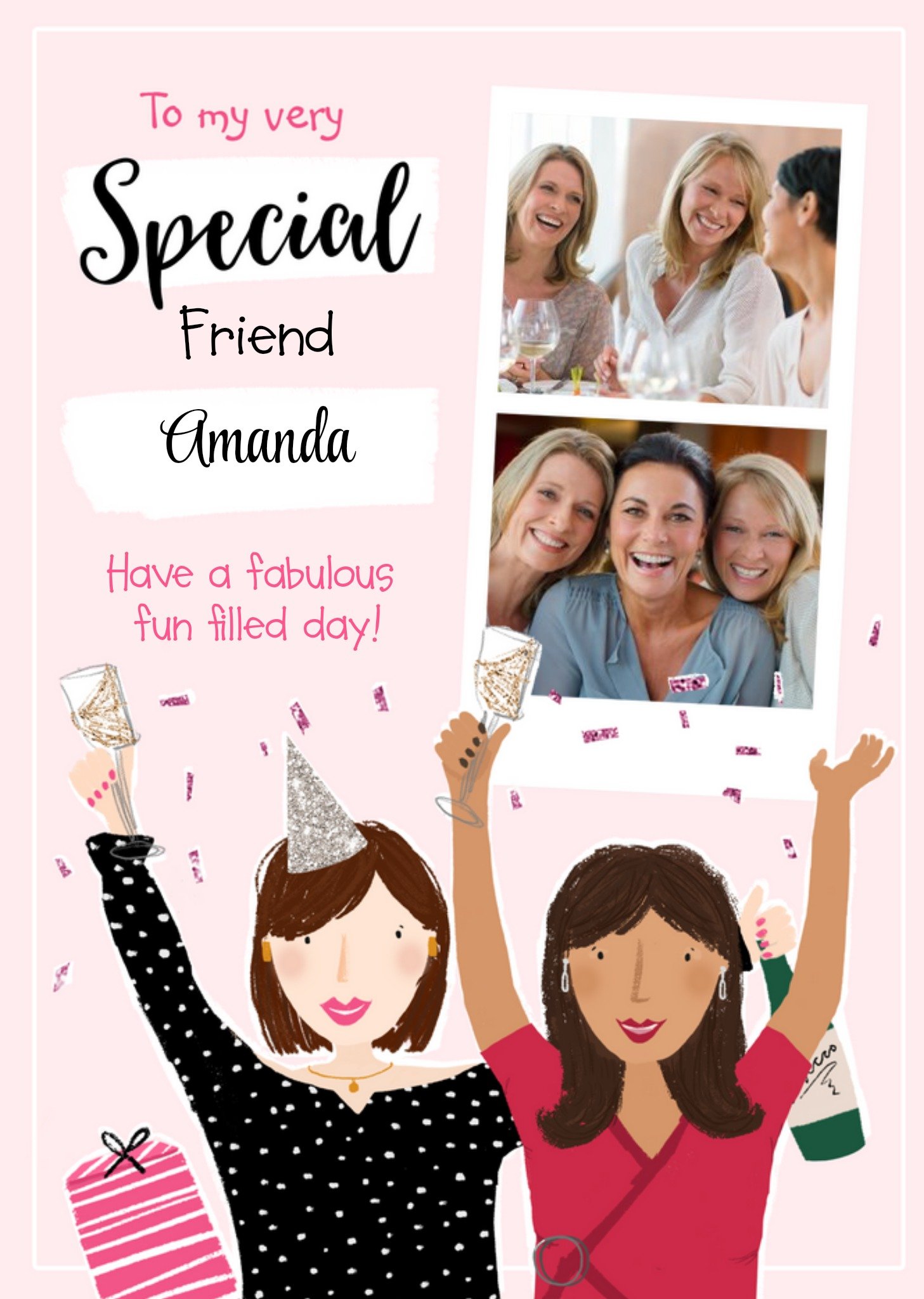 Moonpig Very Special Friend Photo Upload Birthday Card, Large