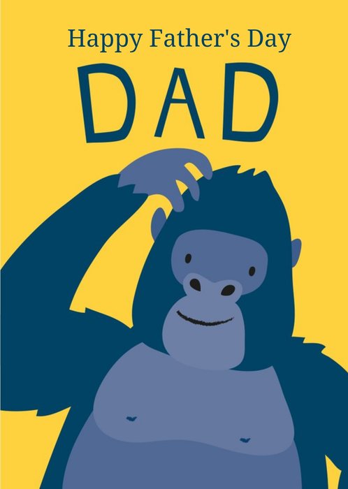 Fathers Day Card Evolved Dad Monkey Face - Digs N Gifts