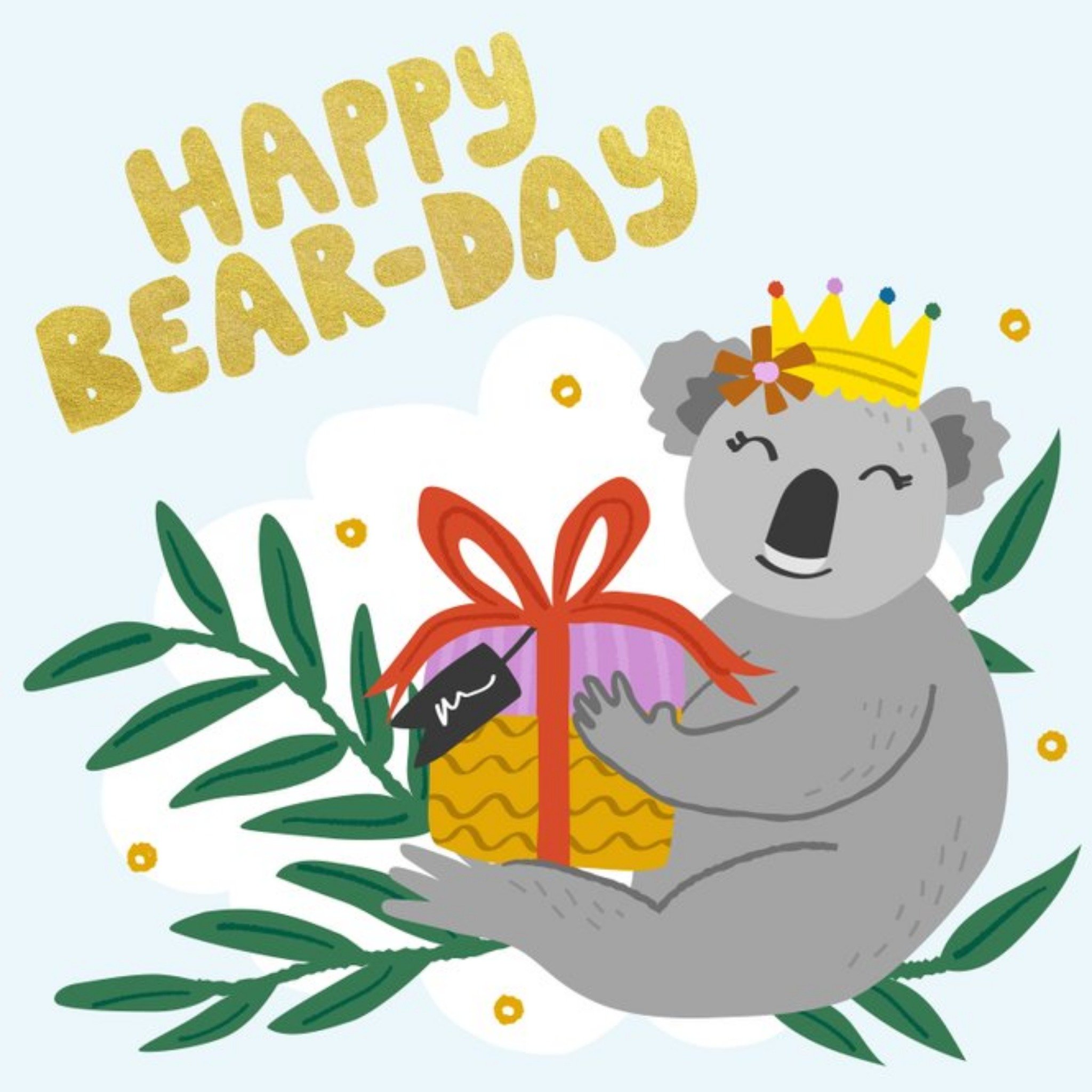 Beck Ng Illustration Colourful Cute Birthday Kids Australia Card, Square