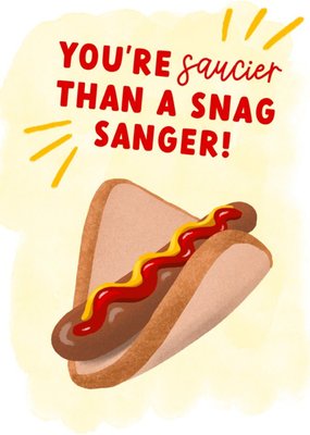 Cat MacInnes Cute Illustrated Food Hot Dog Birthday Card