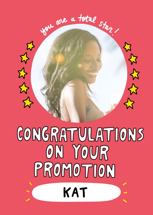Angela Chick Fun Photo Congratulations On Your Promotion Card
