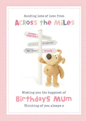 Cute Boofle Sending Lots Of Love From Across The Miles Birthday Card