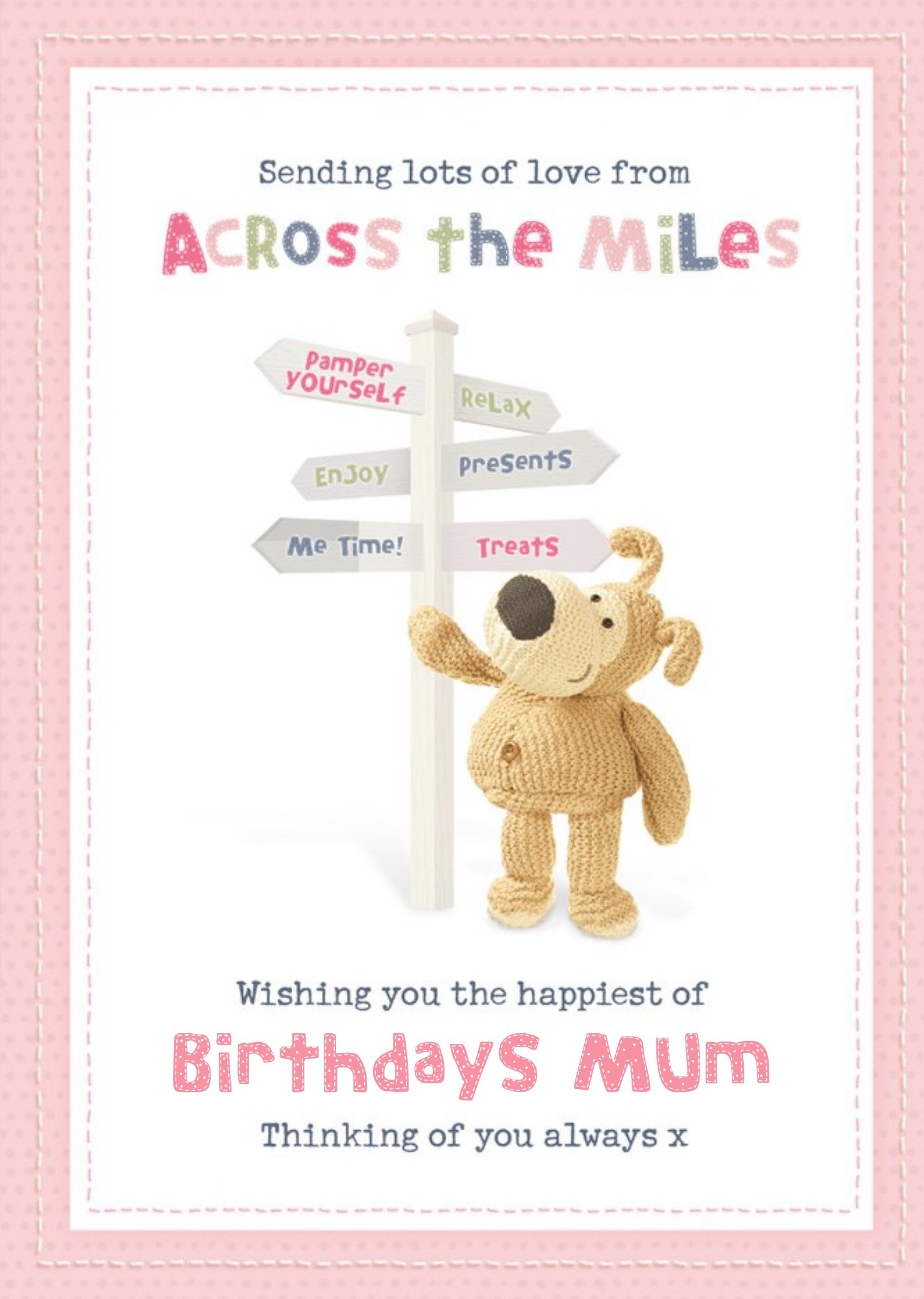 Cute Boofle Sending Lots Of Love From Across The Miles Birthday Card Ecard