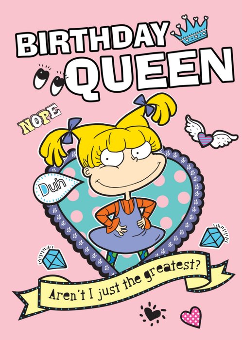 Rugrats Angelica Birthday Queen Card