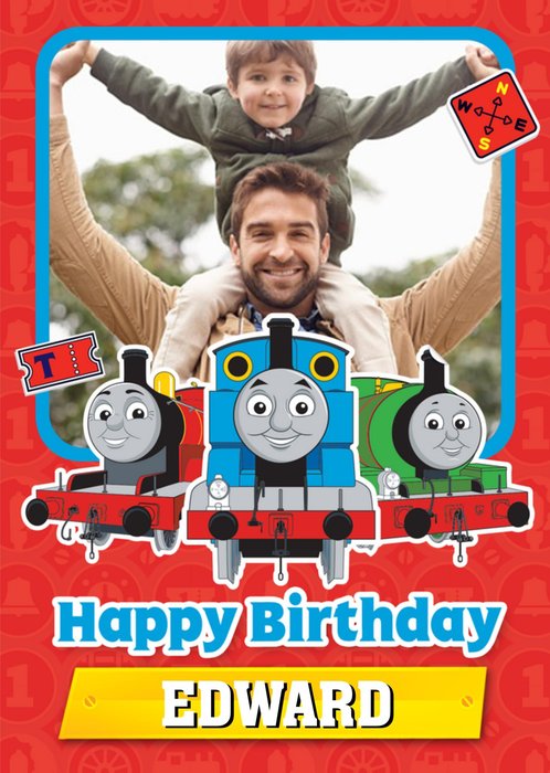 Thomas And Friends Photo Upload Birthday Card