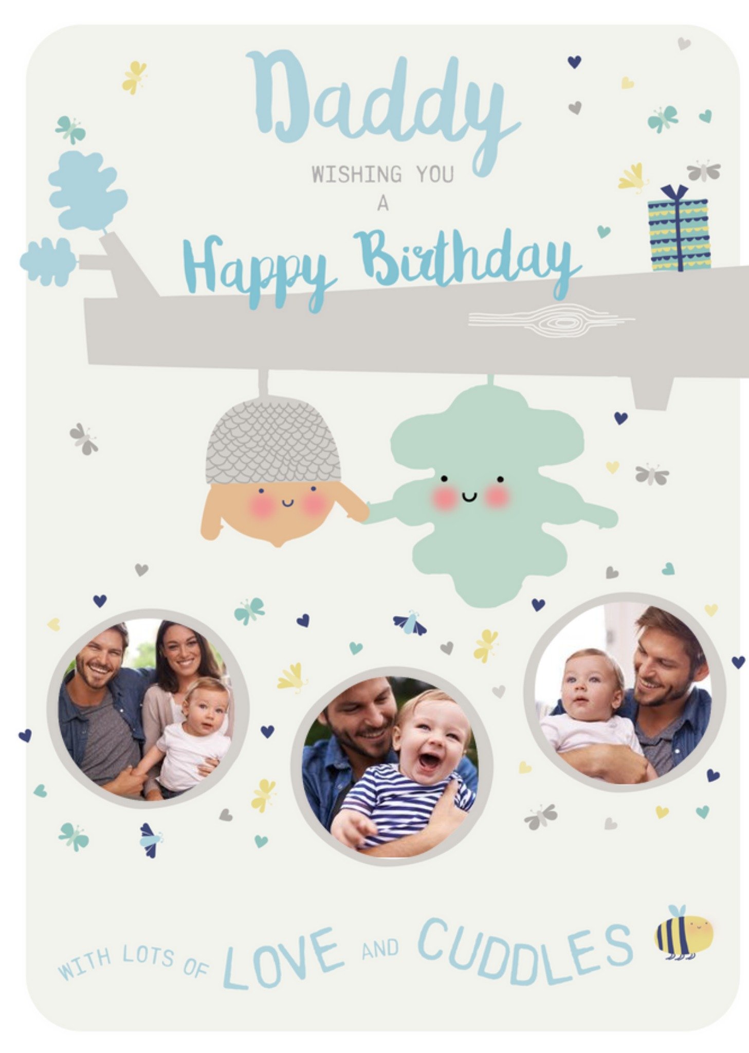 Little Acorns Photo Upload Daddy Wishing You A Happy Birthday Card Ecard